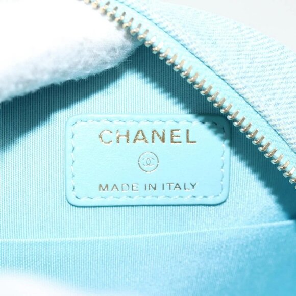 CHANEL Chain Shoulder Bag Denim Blue Gold CC Auth 118918M - Picture 12 of 16